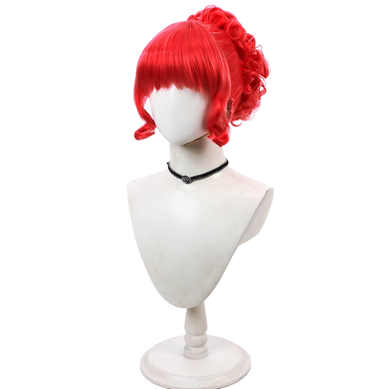 Beetlejuice Miss Argentina Dead Receptionist Red Cosplay Wig