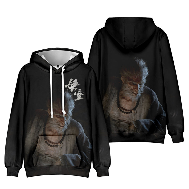 Black Myth Wukong Kid Cosplay Costume The Monkey King Hoodie Sweatshirt Tops