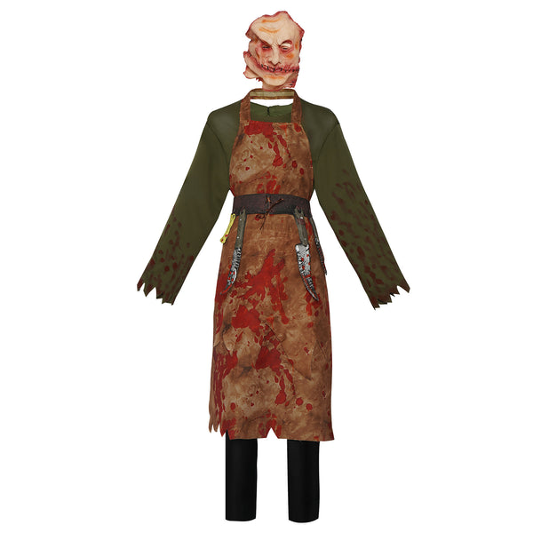 Zombie Butcher Apron Halloween Bloody Cosplay Costume Leatherface Mask