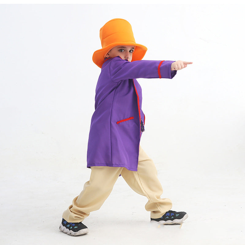 Charlie and the Chocolate Factory Willy Wonka Kid Cosplay Costume