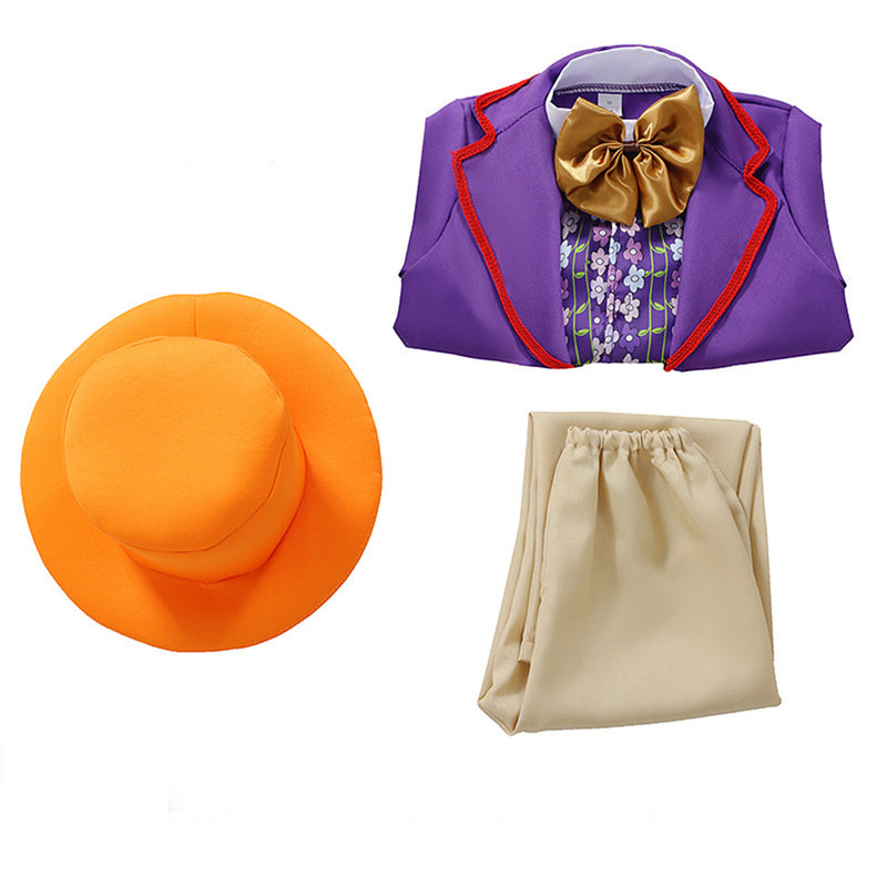 Charlie and the Chocolate Factory Willy Wonka Kid Cosplay Costume