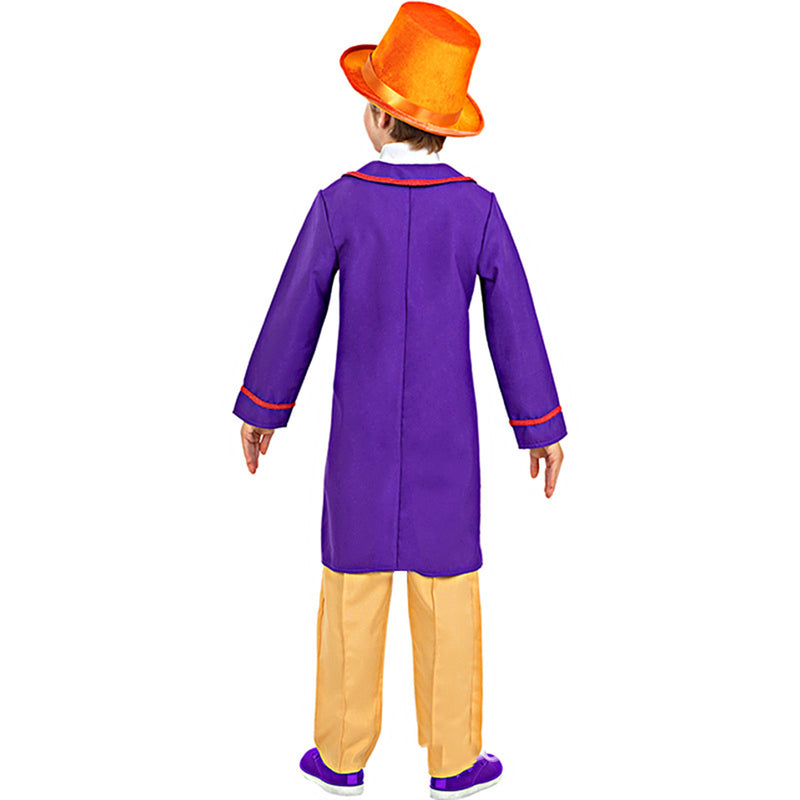 Charlie and the Chocolate Factory Willy Wonka Kid Cosplay Costume