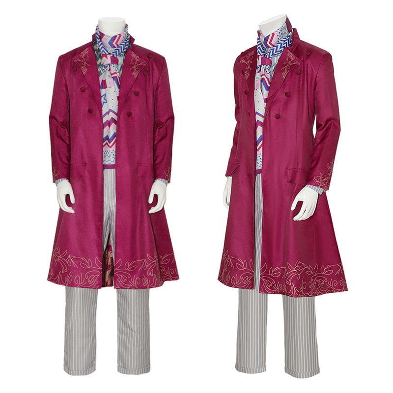 Charlie and The Chocolate Factory Willy Wonka Cosplay Costume Man Suit