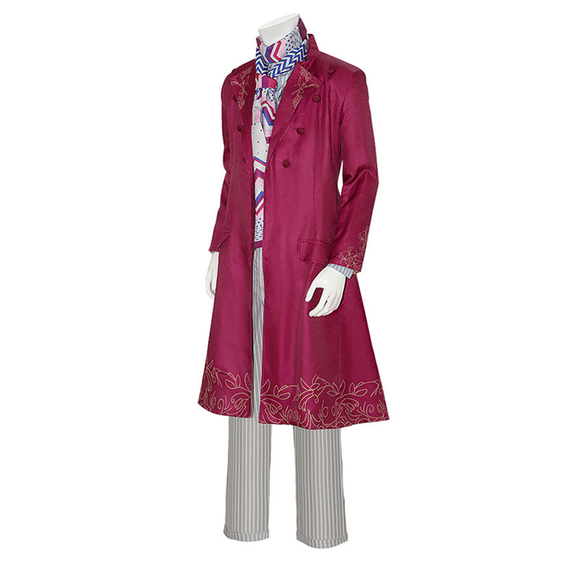 Charlie and The Chocolate Factory Willy Wonka Cosplay Costume Man Suit