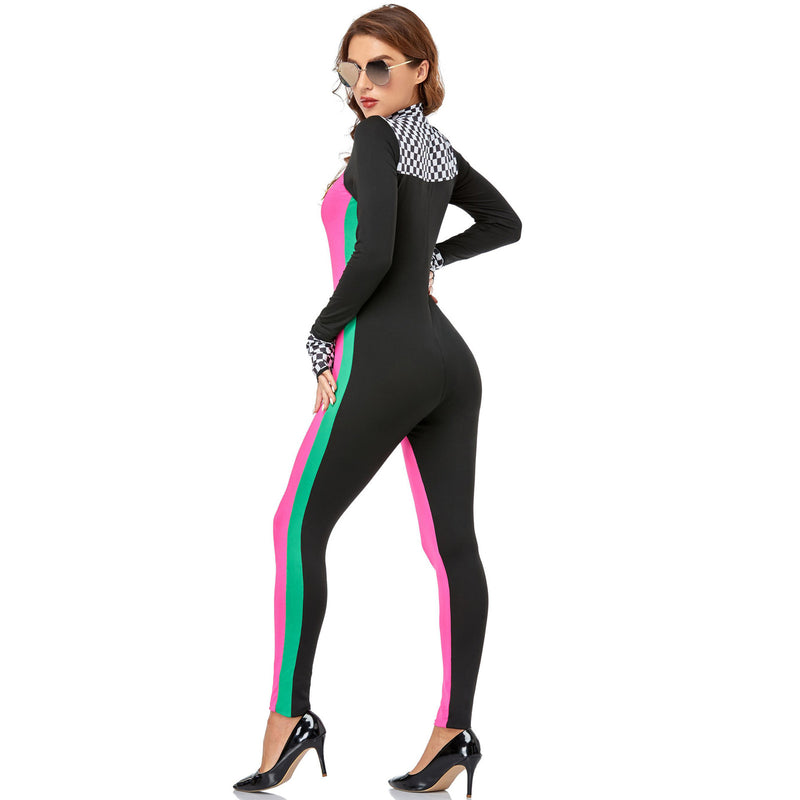 Cheerleader Jumpsuit Women Racing Motorcycle Cosplay Costume