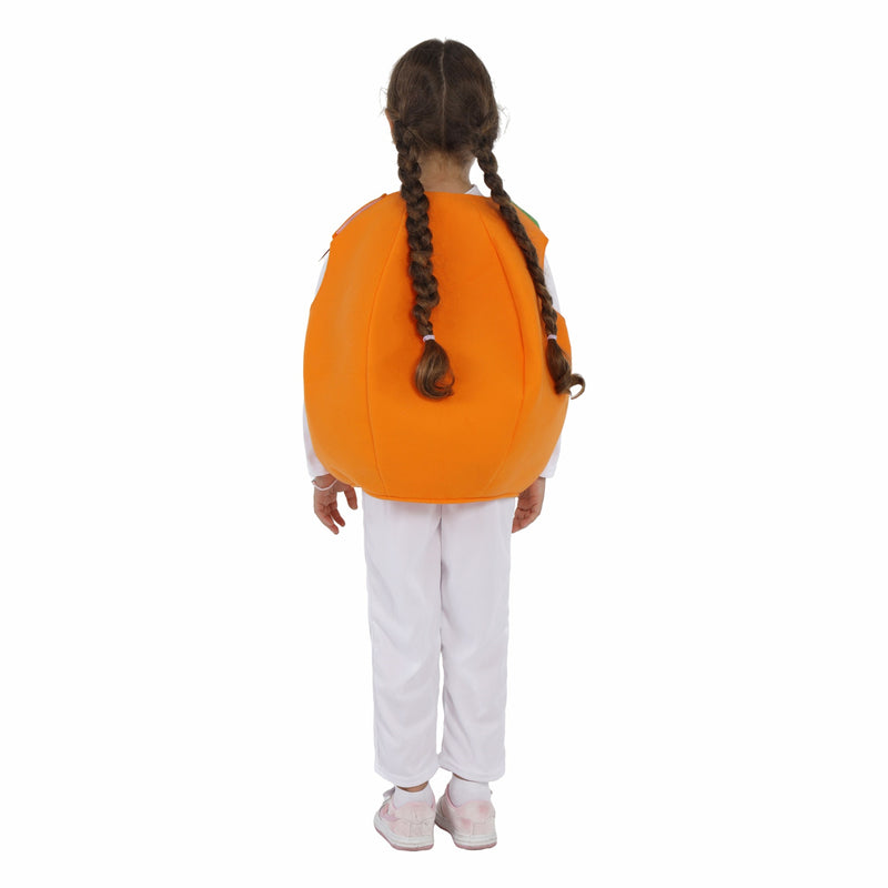 Child Girl Vegetable Pumpkin Vest Hat Jumpsuit Cosplay Costume