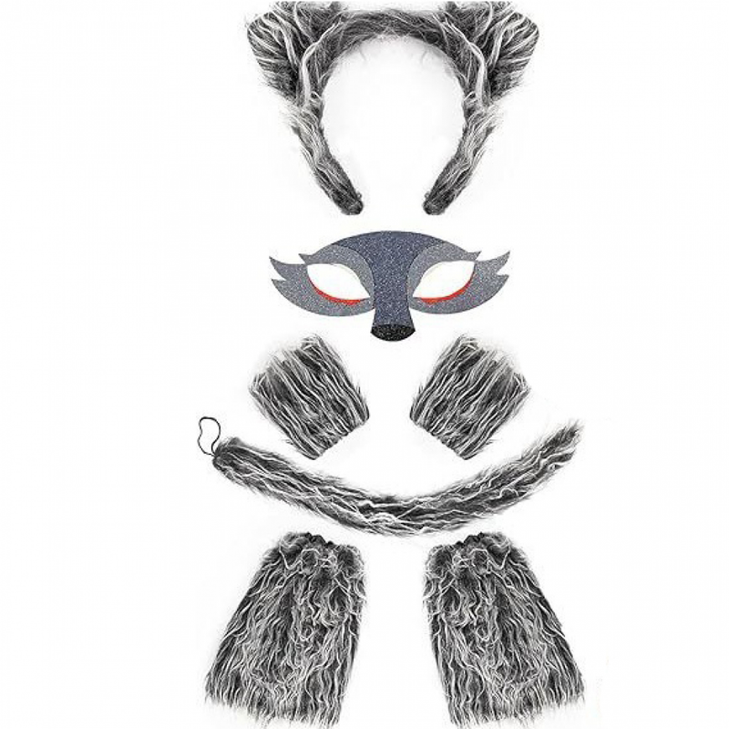 Children Cute Wolf Mask Cosplay Costume Campus Stage Performance Clothing