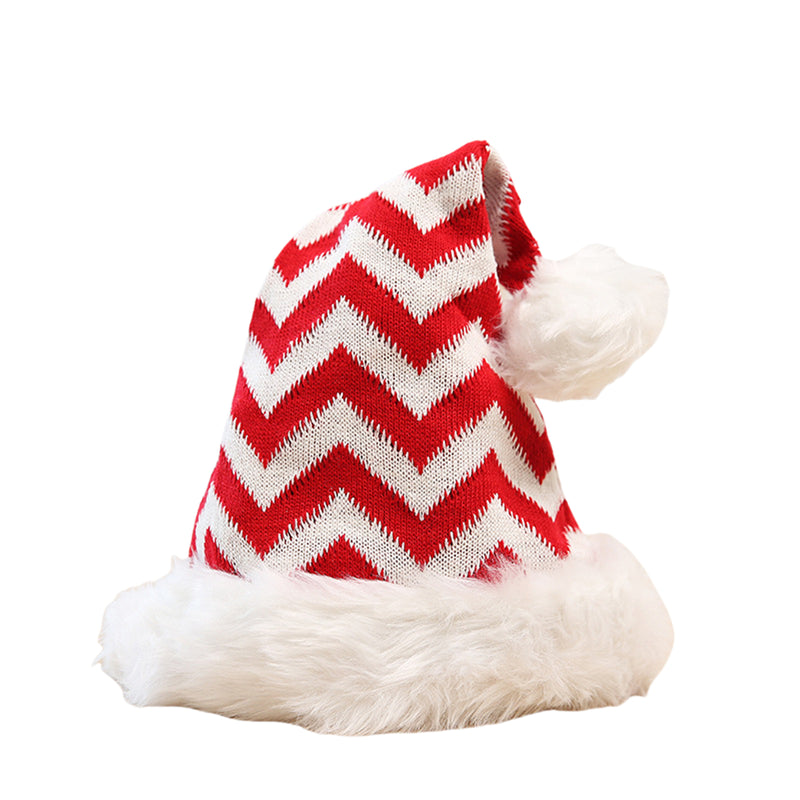 Christmas Decoration Winter Striped Snowflakes Knitted Hat Xmas Gift