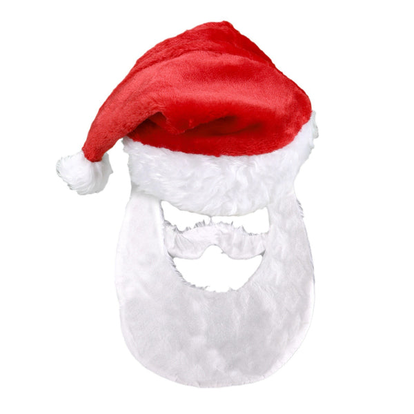 Christmas Decorative Supplies Santa Claus with Beard Santa Hat