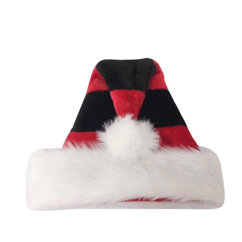 Christmas  Winter Striped Short Plush Hat Decoration Supplies Xmas Gift