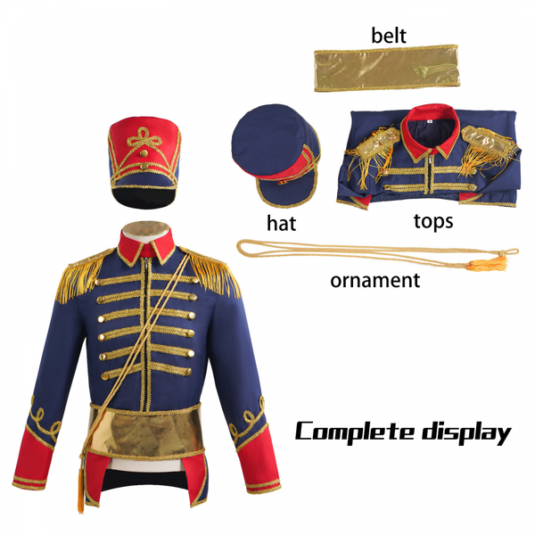 Circus Ringmaster Lion Tamer Show Men Outfits Tailcoat Jacket Hat