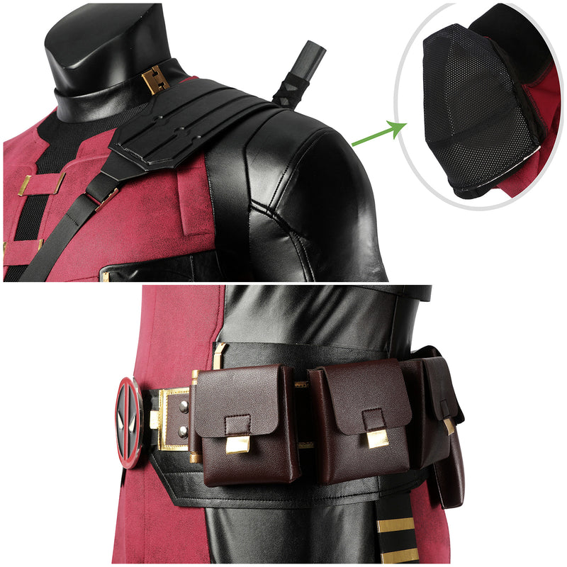 Deadpool3 Movie Wade Wilson Complete Jumpsuit Cosplay Costume