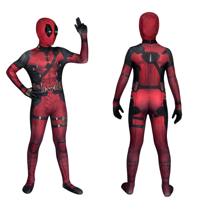 Deadpool3 Wade Winston Wilson Kid Cosplay Costume Children Jumpsuit Performance Clothing