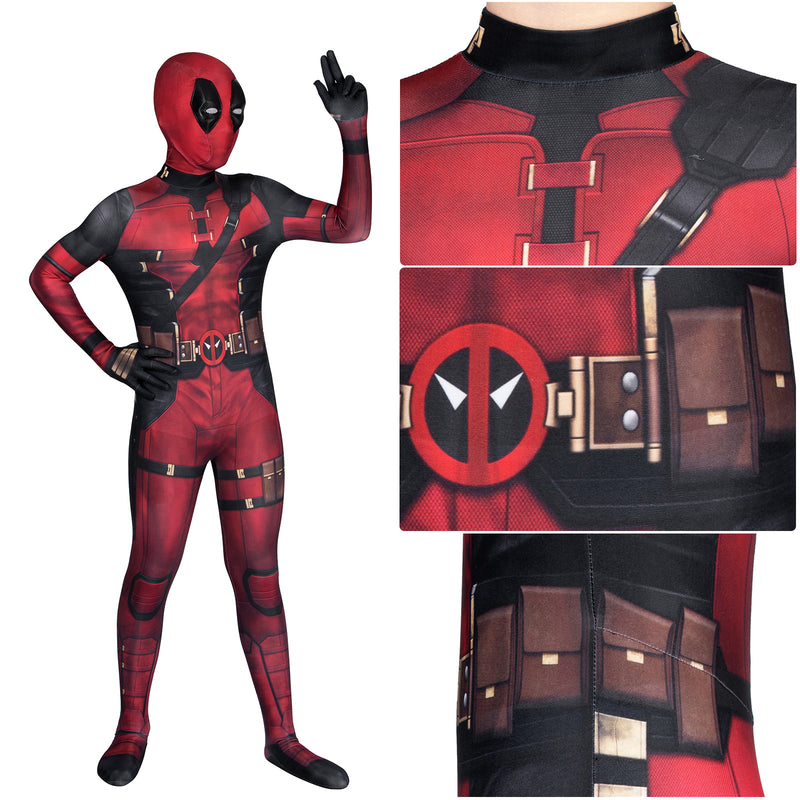 Deadpool3 Wade Winston Wilson Kid Cosplay Costume Children Jumpsuit Performance Clothing