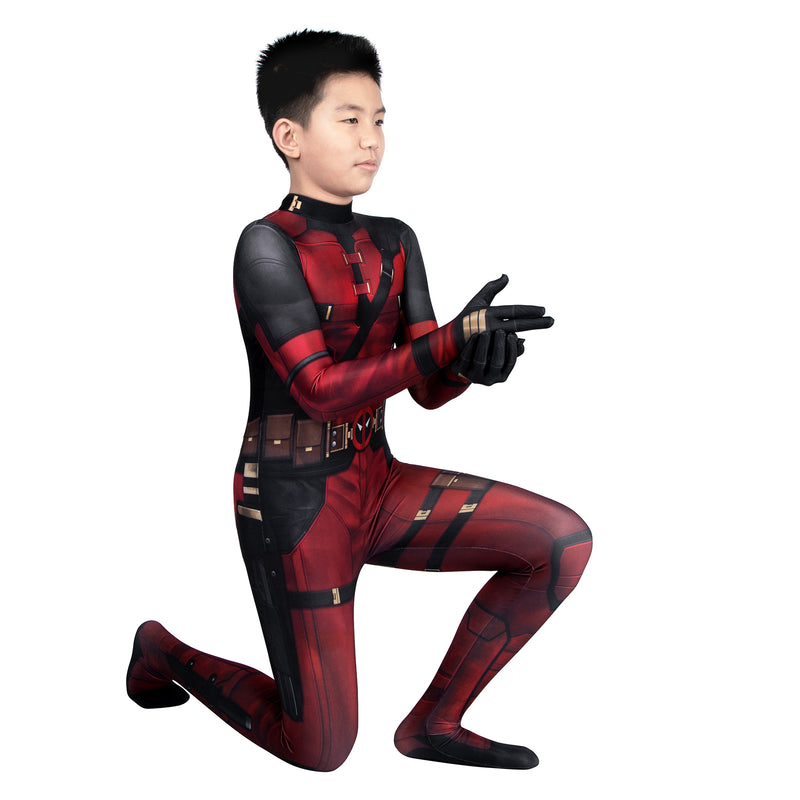 Deadpool3 Wade Winston Wilson Kid Cosplay Costume Children Jumpsuit Performance Clothing