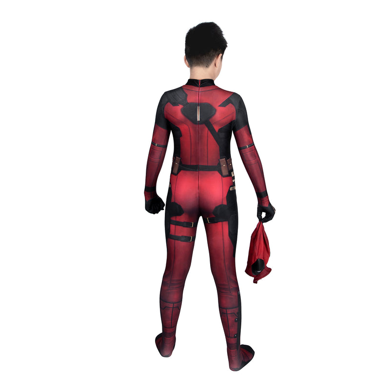 Deadpool3 Wade Winston Wilson Kid Cosplay Costume Children Jumpsuit Performance Clothing