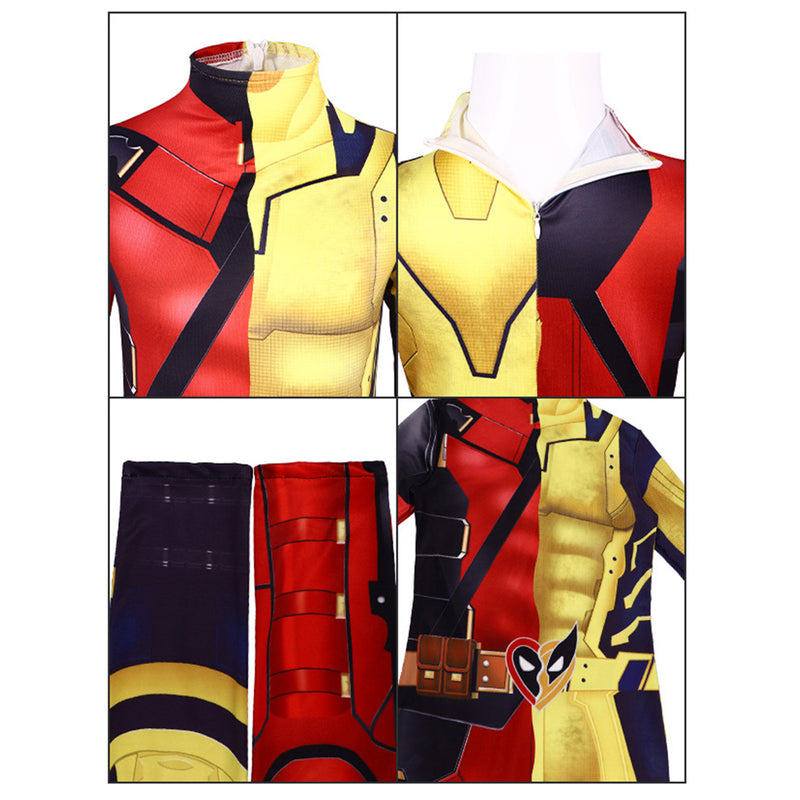 Deadpool3 Wade Wilson & Wolverine Fusion Cosplay Jumpsuit