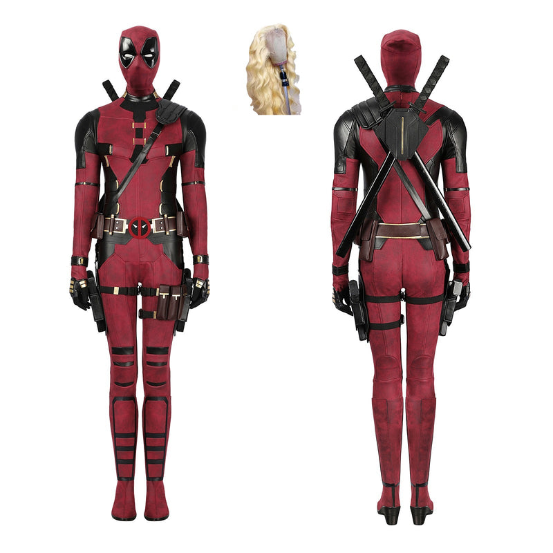 Deadpool3 Wade Wilson Women Deadpool Golden Cosplay Wig Golden Curly Hair