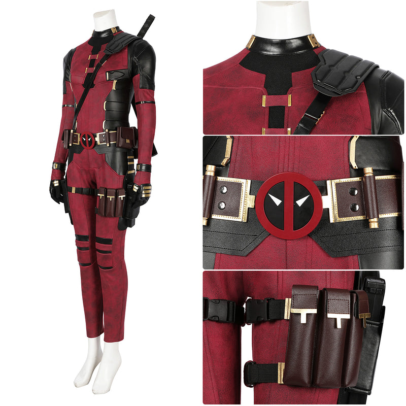 Deadpool3 Women Wade Winston Wilson Cosplay Costume Jumpsuit Set