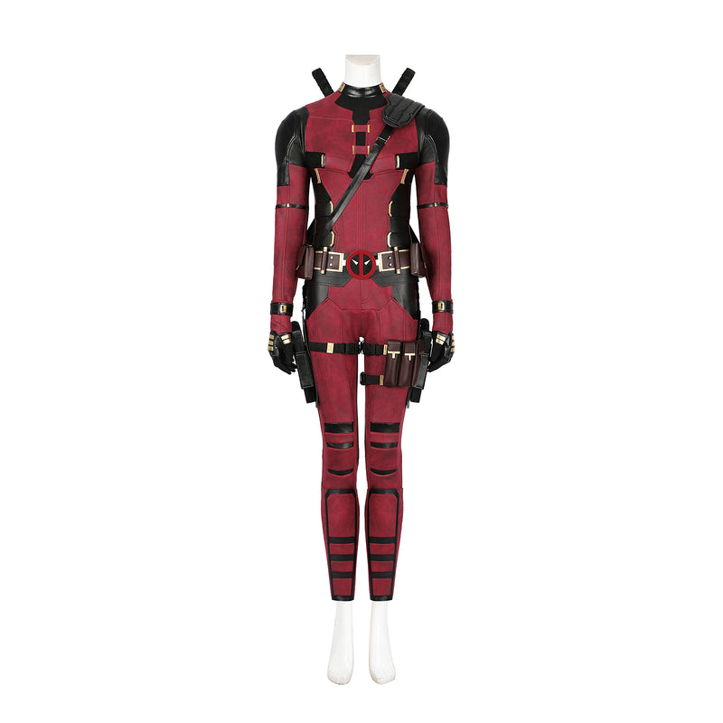 Deadpool3 Women Wade Winston Wilson Cosplay Costume Jumpsuit Set