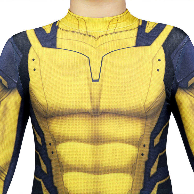 Deadpool3 Wolverine Kid Cosplay Costume Marvel Superheroes Children Jumpsuit Set