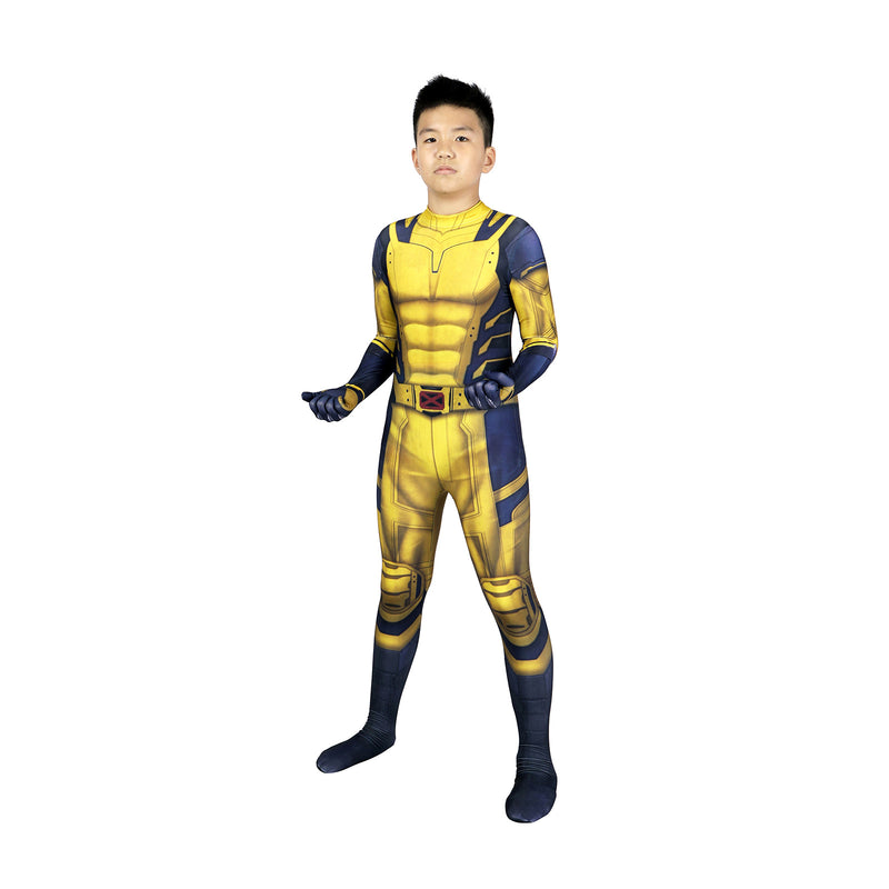 Deadpool3 Wolverine Kid Cosplay Costume Marvel Superheroes Children Jumpsuit Set