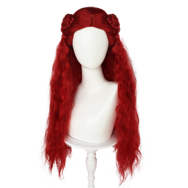 Descendants: The Rise of Red Red Cosplay Wig With 2 Hair Buds