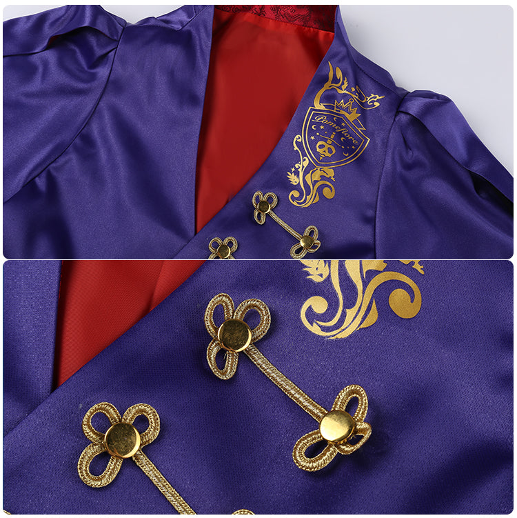 Twisted-Wonderland Vil Schoenheit Cosplay Costume Purple Retro Robe Coat