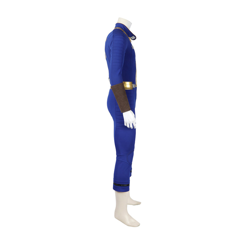 Fallout 4 No. 75 Sheltersuit Cosplay Costume Men Blue Team Uniform Jumpsuit