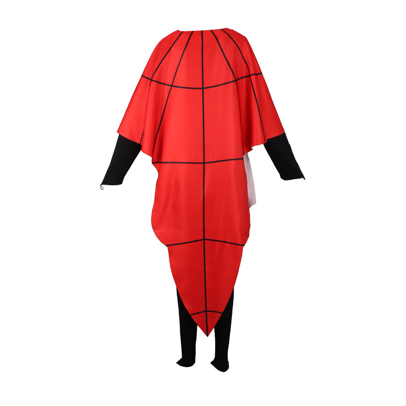 Film Beetle Juice Lydia Cosplay Costume Red Cloak Black Jumpsuit