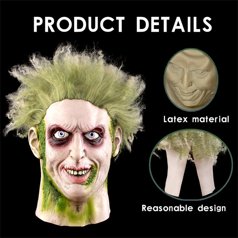 Film BeetleJuice Michael Keaton Cosplay Mask Adult Horror Facepiece