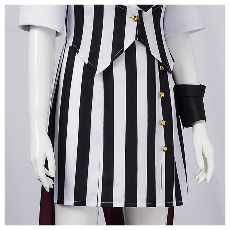 Film Beetle Juice Women Cosplay Costume Tailcoat Dress