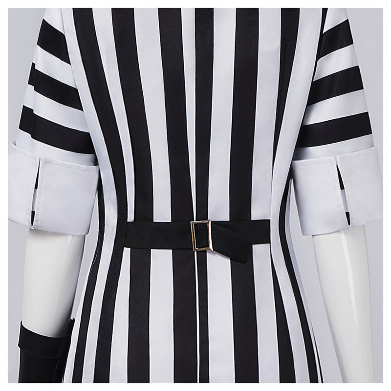 Film Beetle Juice Women Cosplay Costume Tailcoat Dress