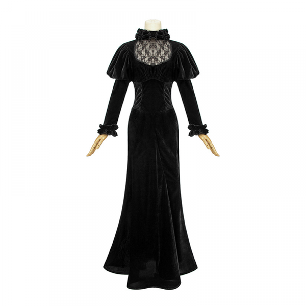 Film Dead Silence Mary Shaw Cosplay Costume Gothic Black Lace Dress