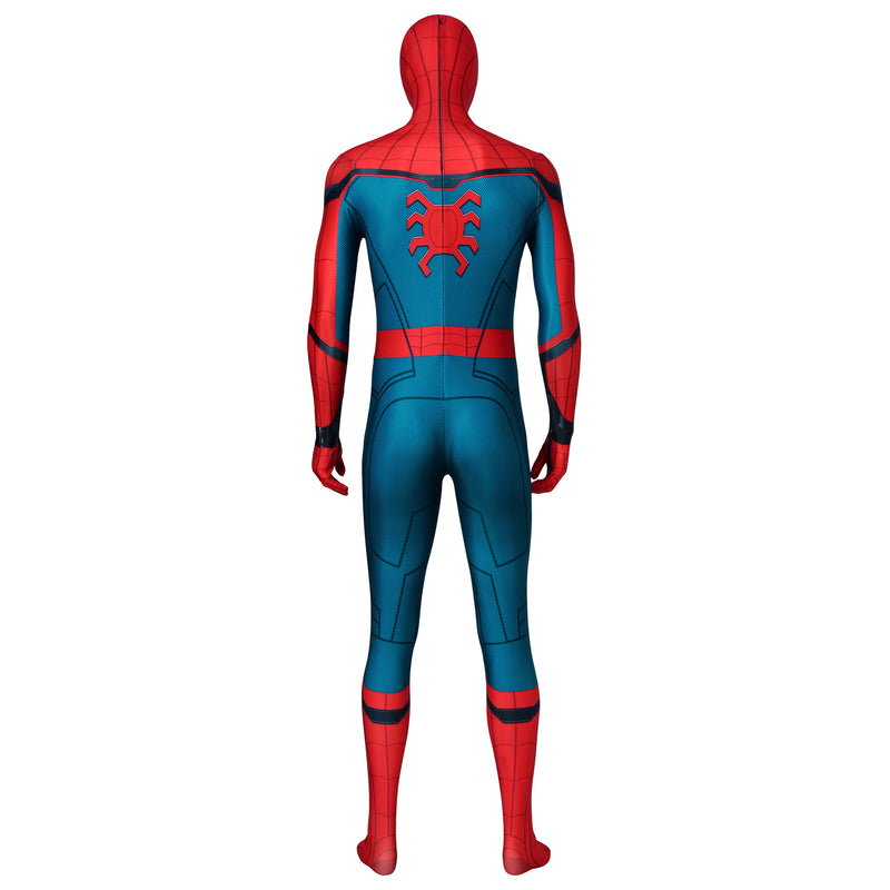 Film Far From Home Spider-Man Peter·Parker Men Red Plaid Blue Jumpsuit