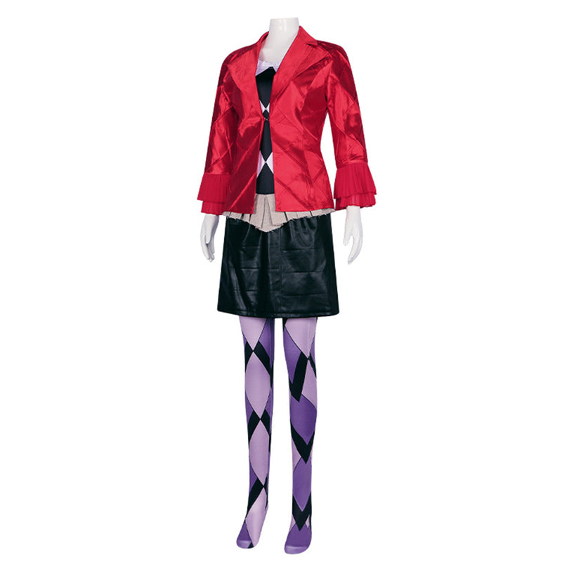 Film Harley Quinn Cosplay JK Uniform Skirt Party Masquerade Costume