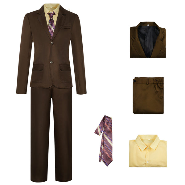 Film Joker Arthur Fleck Cosplay Costume Male Brown Uniform