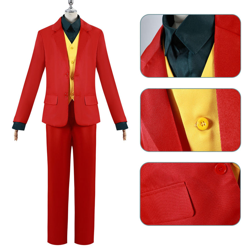 Film Joker Cosplay Costume Phoenix Men Uniform Shirt Yellow Vest