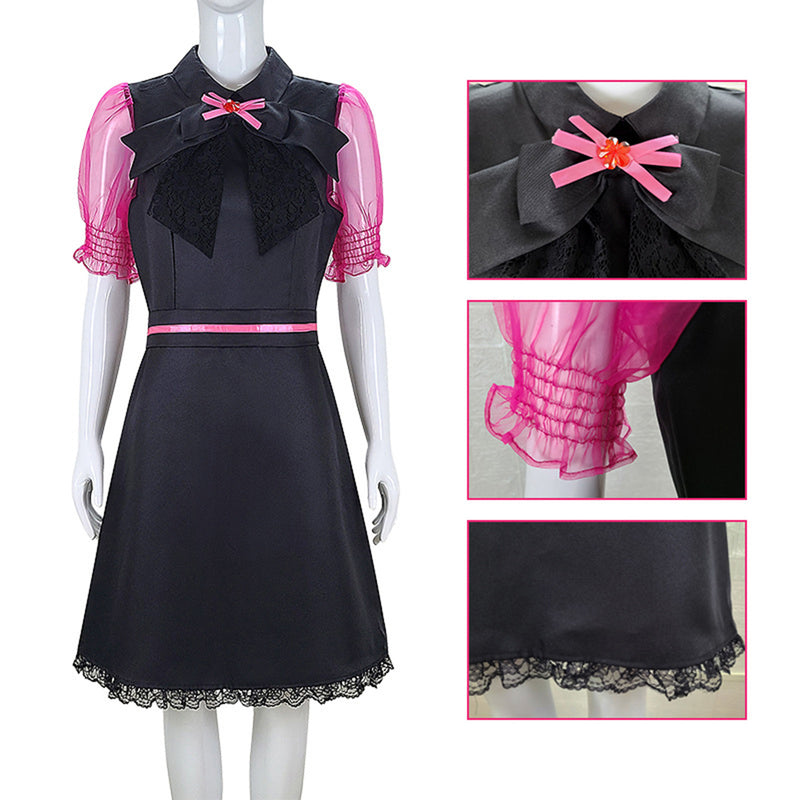 Film Monster High Draculaura Cosplay Costume Black Dress