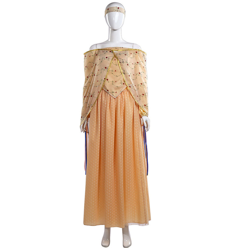 Film Star Wars Amidala Cosplay Costume Orange Floral dress