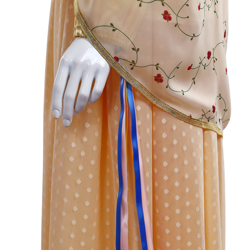 Film Star Wars Amidala Cosplay Costume Orange Floral dress