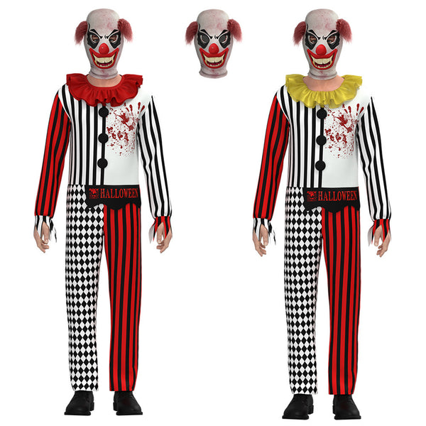 Film Terrifier Clown Kid Adult Cosplay Costume Jumpsuit Mask