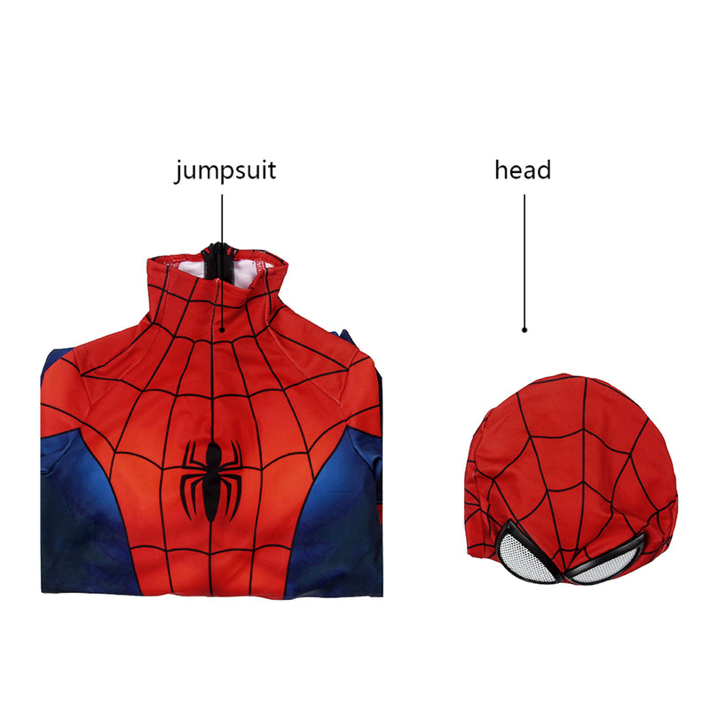 Film Ultimate Spider-Man Season 1 Peter Parker Kids Jumpsuit Headgear