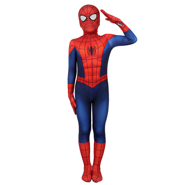 Film Ultimate Spider-Man Season 1 Peter Parker Kids Jumpsuit Headgear