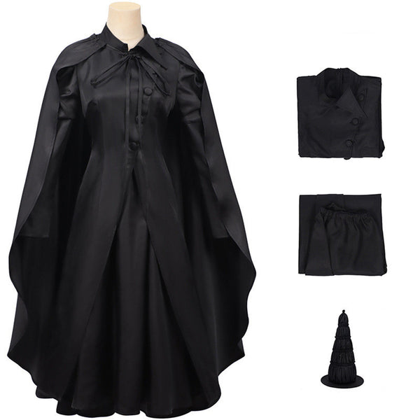 Film Wicked Elphaba Cosplay Costume Black Dress Cloak