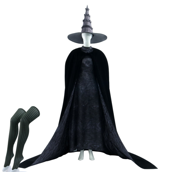 Film Wicked Elphaba Cosplay Costume Witch Black Dress Cloak