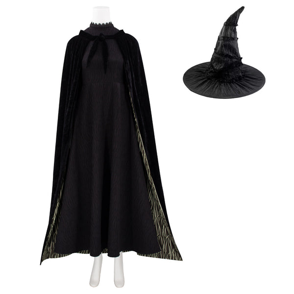 Film Wicked Elphaba Cosplay Costume Witch Dress Cloak Hat