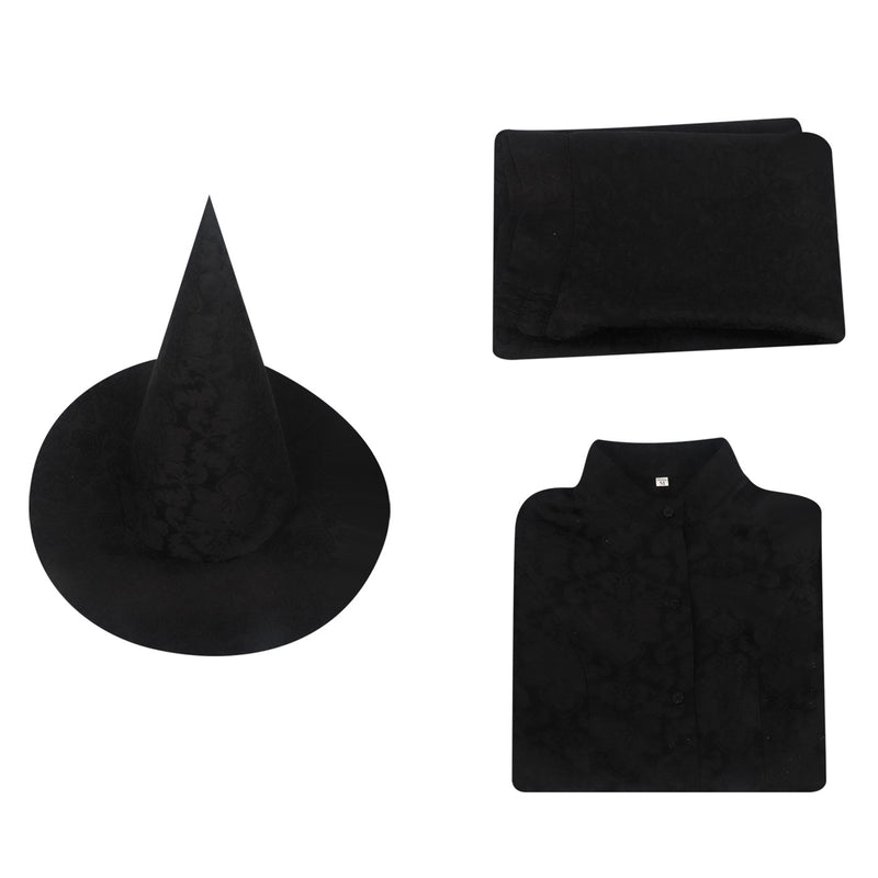 Film Wicked Elphaba Cosplay Costume Witch Hat black Top Skirt