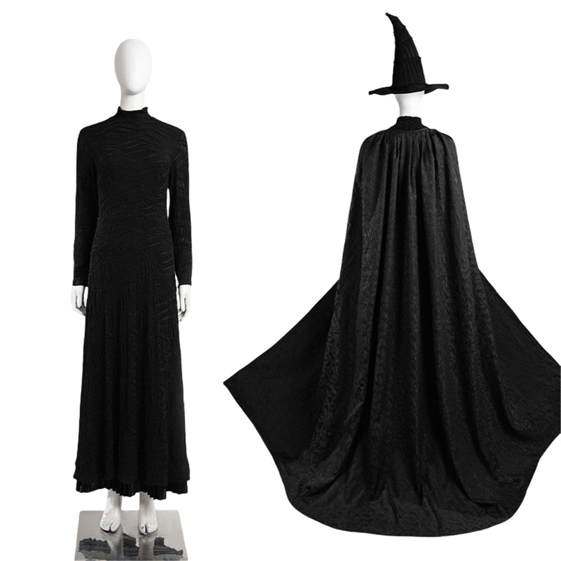 Film Wicked Elphaba Cosplay Witch Costume Dress Cloak Boots Hat