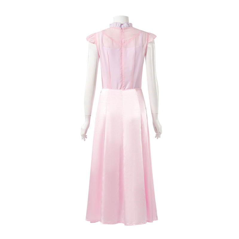 Film Wicked Glinda Cosplay Costume Women Pink Top Skirt Vest